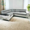 Ghế Sofa Góc L Màu Xám Ghi Hiện Đại Mới 99% 2 sofa thanh ly 3
