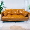 Băng Ghế Sofa Da Màu Nâu Cam Hiện Đại Mới 99% 1 sofa thanh ly 8
