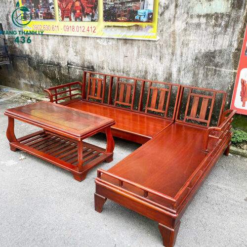 Bộ Bàn Ghế Salon Gỗ Tràm Truyền Thống Cũ 4 Salon go cu 4