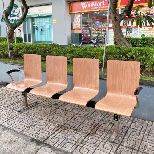 Băng Ghế Chờ 4 Chỗ Mặt Gỗ Cũ Giá Rẻ 3 bang ghe cho cu 2