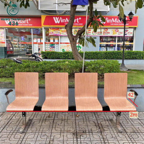 Băng Ghế Chờ 4 Chỗ Mặt Gỗ Cũ Giá Rẻ 4 bang ghe cho cu 4