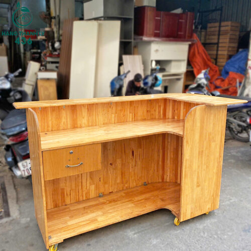 Quầy Pha Chế 1M8 Gỗ Tự Nhiên Đẹp Cũ 3 quay cu 1