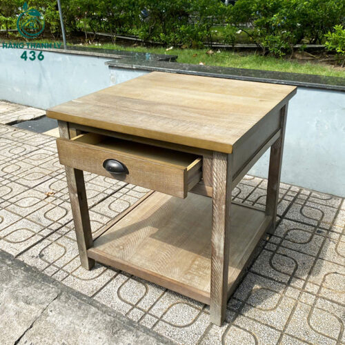 Tủ Đầu Giường 60CMx60CM Gỗ Tự Nhiên Đẹp Cũ 4 tab dau giuong cu 2 1