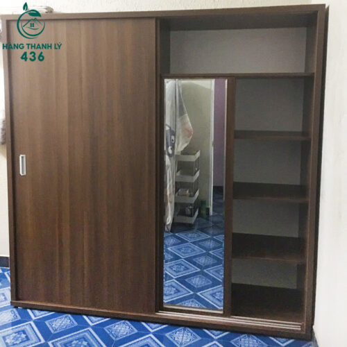Tủ Áo Gỗ 2 Cánh Cửa Lùa 2Mx2M Cũ 3 tu ao cu 2