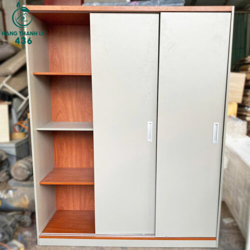 Tủ Áo Gỗ 3 Cánh Cửa Lùa 1M6 Xám Hiện Đại Mới 99% 3 tu ao thanh ly 2