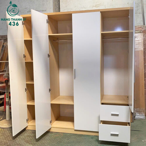 Thanh Lý Tủ Áo Gỗ 4 Cánh 1M8 Hiện Đại Tồn Kho 3 tu ao thanh ly 5