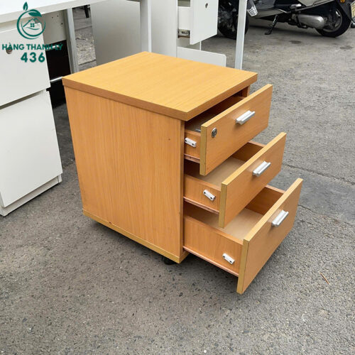 tu cabin 3 ngan co banh xe linh hoat cu 2