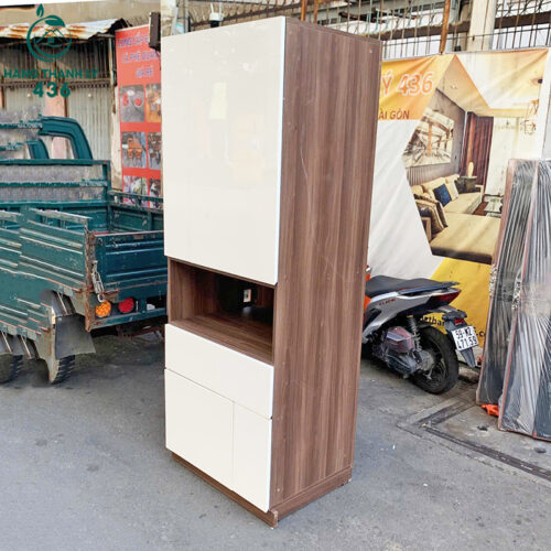 Tủ Gỗ Đứng 2M1 Cũ Màu Nâu Cánh Trắng Đẹp 4 tu dung do cu 12