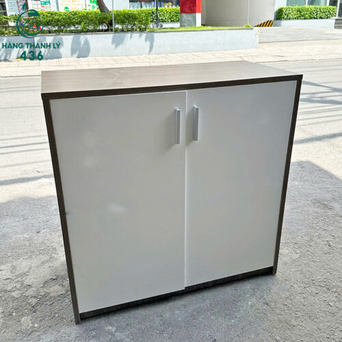 Tủ Gỗ 80CM Màu Nâu Trắng Hiện Đại Mới 99% 4 tu giay dep cu 10