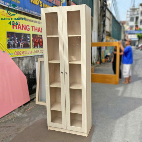 Tủ Hồ Sơ Đứng 70CMX2M Cũ Cánh Kính Hiện Đại 3 tu ho so cu 28