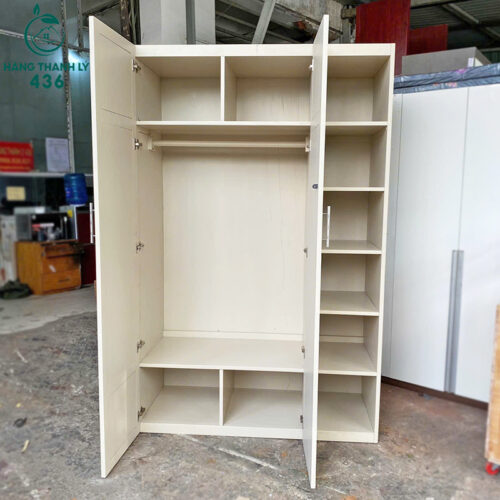 Tủ Quần Áo Kèm Kệ Trưng Bày 1M4 Hiện Đại Cũ 3 tu quan ao cu 6