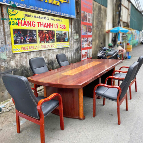 Ghế Văn Phòng Chân Gỗ Bọc Da Cao Cấp Cũ 5 ban ghe phong hop cu 1