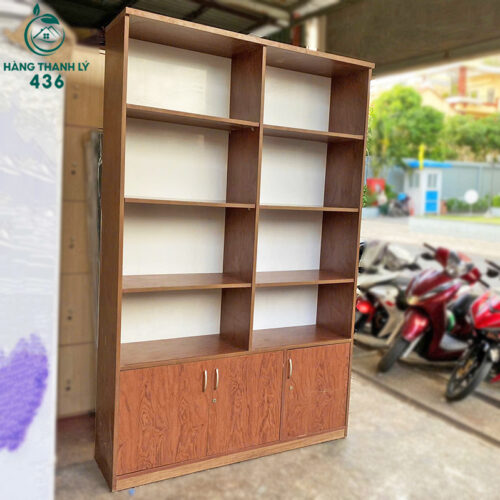 Kệ Tủ Hồ Sơ Trưng Bày 1M35x2M14 Màu Nâu Đẹp Cũ 3 ke tu ho so cu 16
