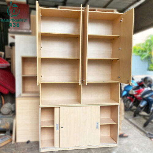 Tủ Gỗ 1M4x2M4 Thiết Kế Hiện Đại Cũ 3 ke tu ho so cu 5 1