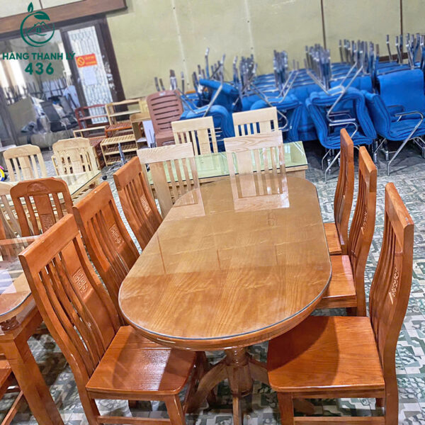 thanh ly bo ban an oval go tu nhien cao cap moi 99 2