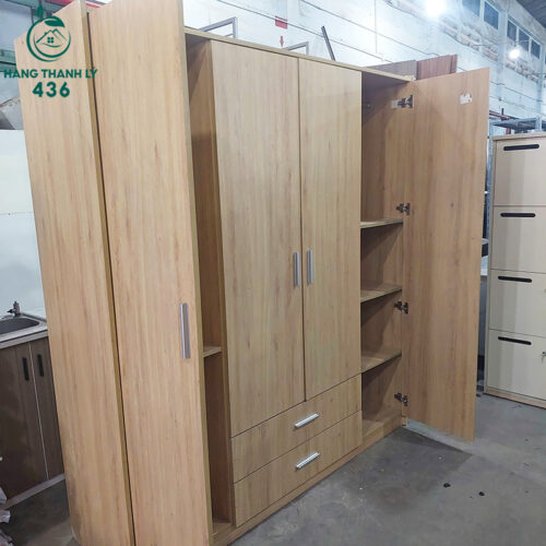 thanh ly tu quan ao 1m8x2m mau tu nhien moi 99 5