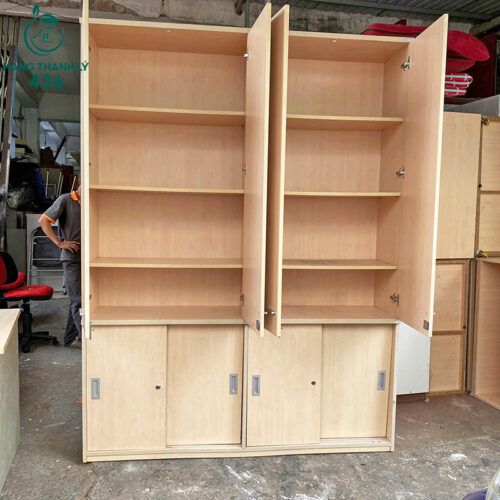 Tủ Hồ Sơ 2 Tầng Gỗ 1M65x2M2 Cũ Giá Rẻ 3 tu ho so cu 52
