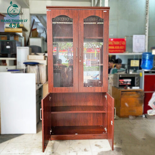 Tủ Hồ Sơ 90CMx2M Cũ Màu Nâu Đỏ Sang Trọng 4 tuho so cu 4