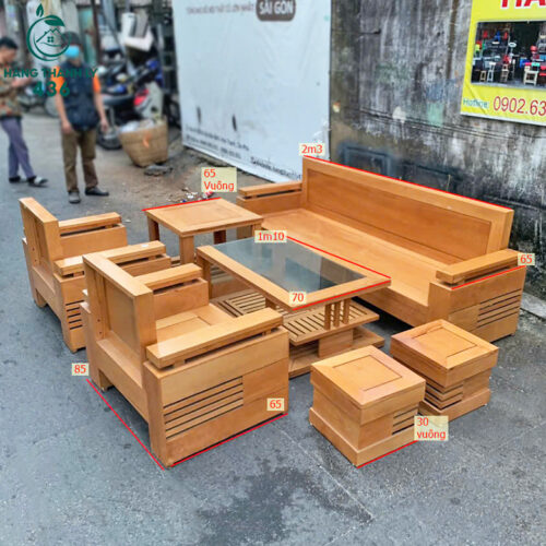 Bộ Salon Gỗ Tự Nhiên Cao Cấp Cũ Giá Tốt 5 bo salon go cu 1