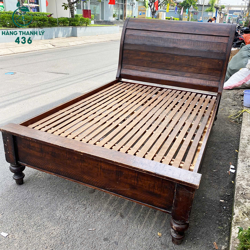 giuong-cu-4 Thanh lý giường gỗ xuất khẩu 1m4 Cũ