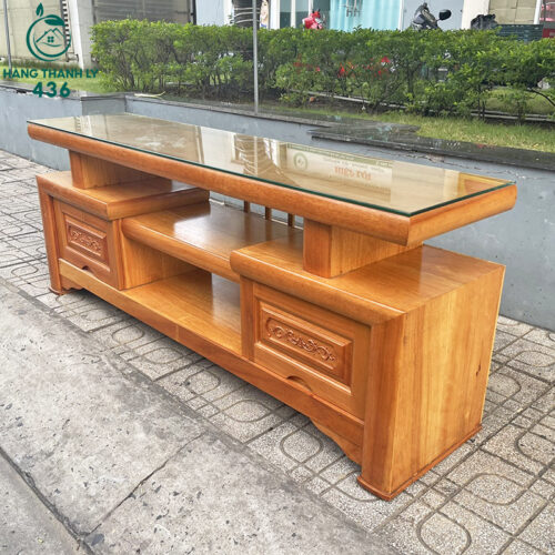 Kệ Tủ Tivi Gỗ Tự Nhiên 1M6 Cũ Thiết Kế Bền Bỉ 3 ke tivi cu 12