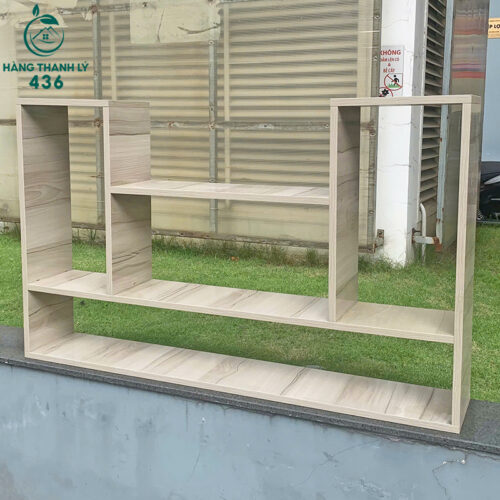 Thanh Lý Kệ Gỗ Màu Xám Đẹp Tồn Kho Giá Rẻ (Nhiều Mẫu) 4 ke trung bay thanh ly 4
