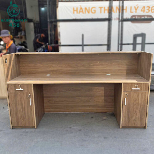 Quầy Bàn Thu Ngân Cũ Màu Nâu Hiện Đại 3 quay cu 5