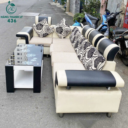 Bộ Sofa Góc L Phòng Khách Bọc Da Cũ Giá Tốt 3 sofa cu 7
