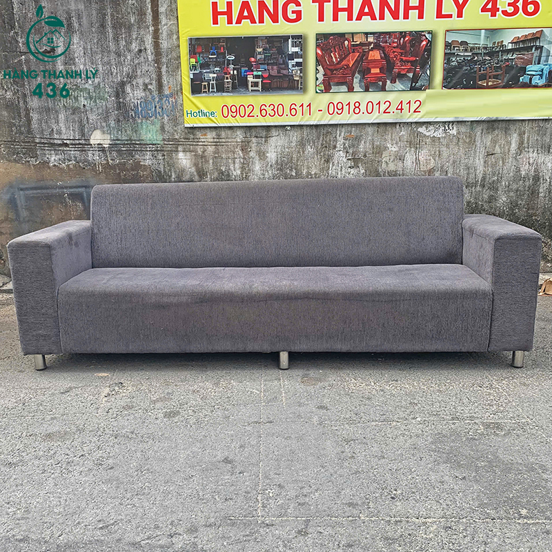 Sofa Cũ Bọc Vải Màu Xám 2M4x70CM Giá Rẻ ban-ghe-sofa-cu-11 Sofa Cũ Bọc Vải Màu Xám 2M4x70CM Giá Rẻ