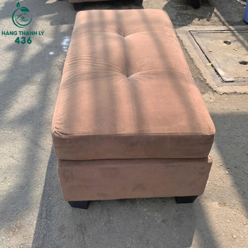 Đôn Sofa Dài 1m2 Bọc Nhung Màu Nâu Cũ 3 sofa cu 36