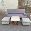 Bộ Sofa Bed 1M9 Xám Nỉ Cũ Giá Rẻ 1 sofa cu 5