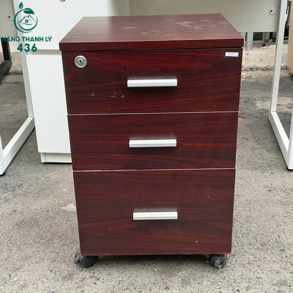 tu cabin go 3 ngan cu mau nau do nho gon 3