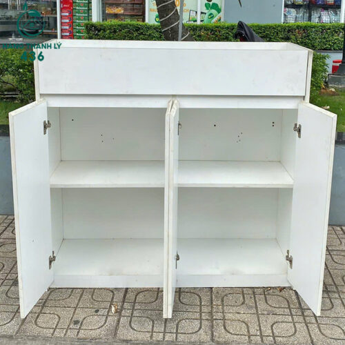 Tủ Hồ Sơ Trắng 1M2x1M16 Kèm Kệ Trang Trí Cũ 3 tu ho so cu 29
