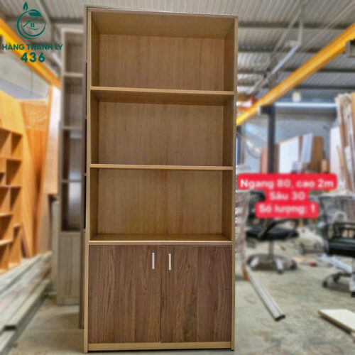Tủ Kệ Trưng Gỗ Trưng Bày 80CMx2M Tồn Kho Giá Rẻ (Nhiều Mẫu) 4 tu trung bay thanh ly 4