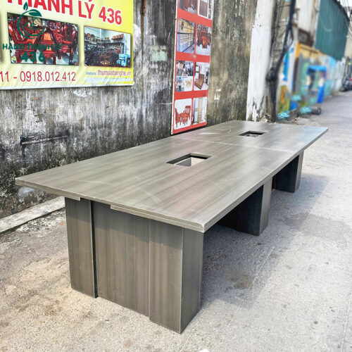 Bàn Họp Gỗ 3M4x1M2 Cũ Màu Xám Hiện Đại 4 ban hop cu 17