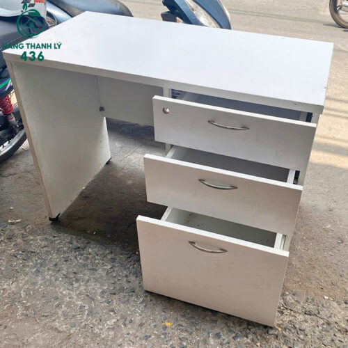 Bàn Làm Việc Cũ Màu Trắng Có Hộc Đựng Tài Liệu 3 ban lam viec cu 127 1