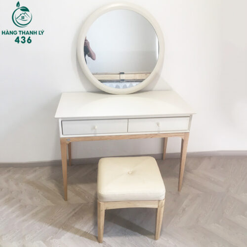 Bàn Trang Điểm Cũ Kèm Gương Tròn Hiện Đại 3 ban trang diem cu 9
