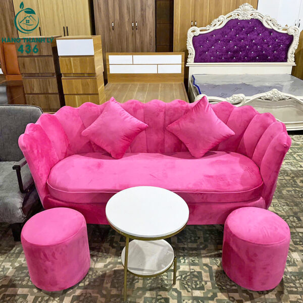 bo ghe sofa so boc nhung hong moi 99 nhieu mau 3