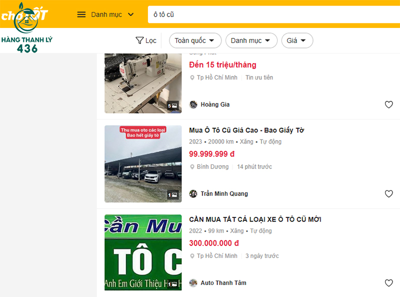 Danh Sách 10 Cửa Hàng Bán Xe Ô Tô Cũ Chất Lượng Uy Tín cho-Tot Danh Sách 10 Cửa Hàng Bán Xe Ô Tô Cũ Chất Lượng Uy Tín