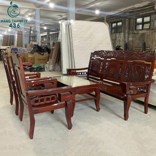 Bộ Salon Gỗ Tự Nhiên Cũ Phong Cách Truyền Thống 3 salon go cu 3