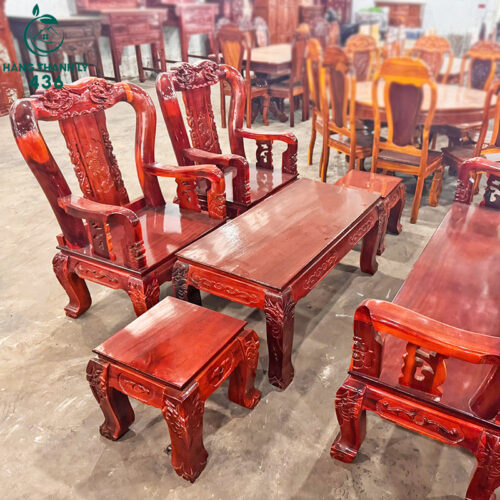 Thanh Lý Bộ Salon Gỗ Tràm Tay 10 Mới 99% 5 salon thanh ly 15