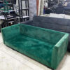 Băng Ghế Sofa Dài Bọc Nhung Xanh Lá Cũ Giá Rẻ 1 sofa cu 51