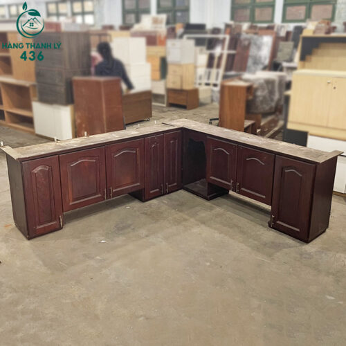 Tủ Bếp Treo Tường Góc L Gỗ Căm Xe Cũ 4 tu bep cu 2