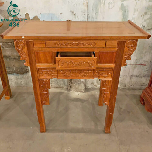 Bàn Thờ Gia Tiên Chạm Hoạ Tiết Truyền Thống Mới 99% 4 tu ke ban tho thanh ly 44