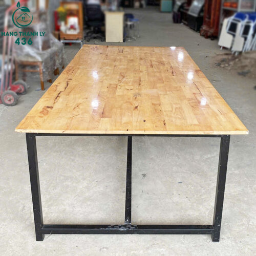 Bàn Họp Văn Phòng 2M4 Cũ Chân Sắt Đẹp Bền 4 ban hop cu 2