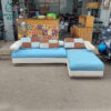 Bộ Sofa Cũ Xanh Trắng Kiểu Thấp Giá Rẻ 2 bo sofa cu xanh trang 2