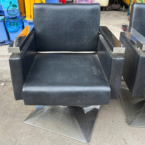 Ghế Cắt Tóc Cũ Chân Trụ Bọc Da Đẹp