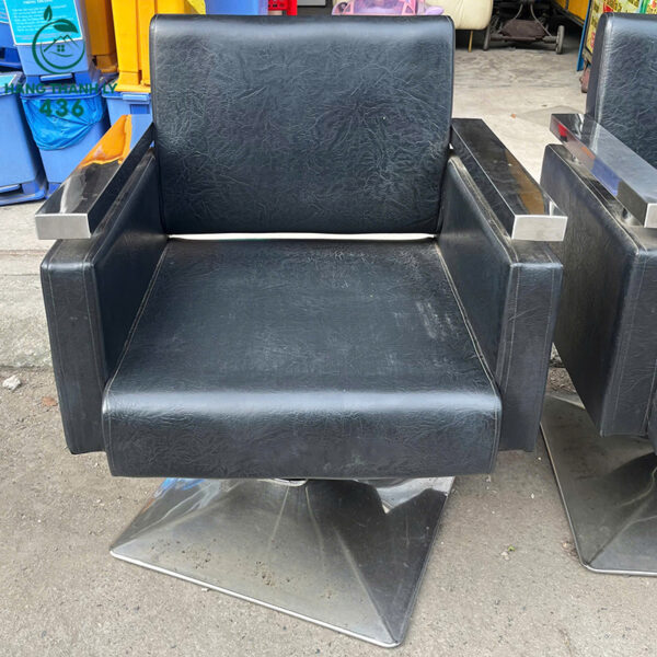 Ghế Cắt Tóc Cũ Chân Trụ Bọc Da Đẹp