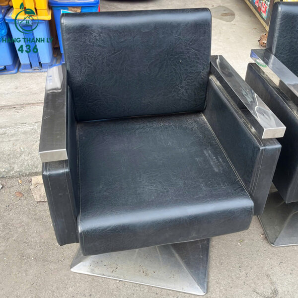 Ghế Cắt Tóc Cũ Chân Trụ Bọc Da Đẹp