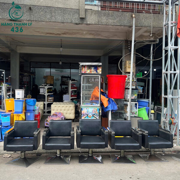 Ghế Cắt Tóc Cũ Chân Trụ Bọc Da Đẹp
